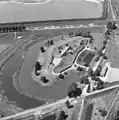 Old aerial photo of the fort and surroundings along the ringvaart canal