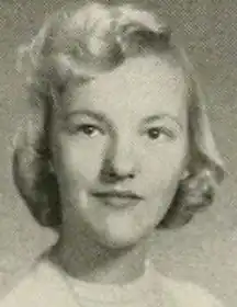 A young white woman with blonde hair