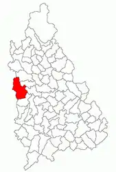 Location in Dâmbovița County