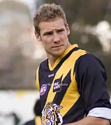 Luke McGuane playing for Richmond in 2009