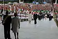 Outgoing President Luiz Inácio Lula da Silva and First Lady Marisa Letícia receive President Rousseff and Vice President Temer in front of the Planalto Palace.