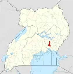 District location in Uganda