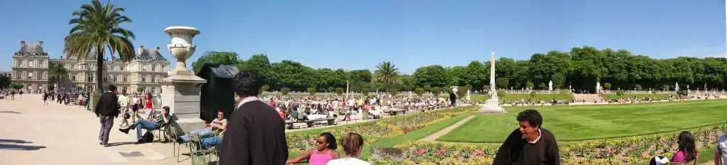 Panoramic view of the Jardin du Luxembourg