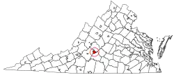 State map highlighting Lynchburg