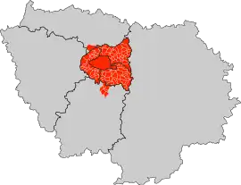 Location within the Île-de-France region