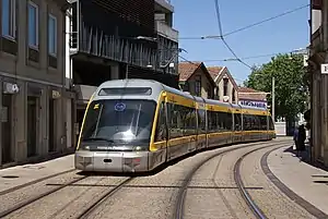 A tram of the Metro do Porto in 2011