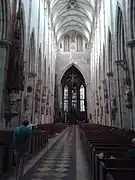 Center aisle, looking east to the sanctuary