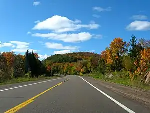 M-28/M-64 concurrency near Lake Gogebic during autumn 2008