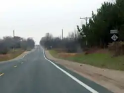 characteristic view of M-66 in rural Michigan just south of the M-46 junction