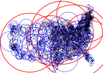 M-trees are similar to the R-tree, but use nested spherical pages.Splitting these pages is, however, much more complicated and pages usually overlap much more.