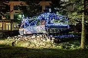 M113 garrison monument of Iron Wolf brigade in Rukla, Lithuania