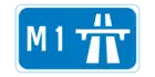 M1 motorway shield}}