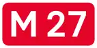 Highway M27 shield}}