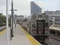 A MARC train departing the station