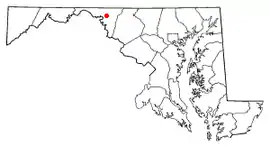 Location in Maryland (Halfway location [Van Lear is next to Halfway])