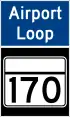 Maryland Route 170 Airport Loop marker