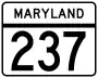 Maryland Route 237 marker