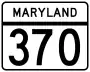 Maryland Route 370 marker