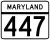 Maryland Route 447 marker