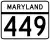 Maryland Route 449 marker