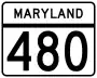 Maryland Route 480 marker