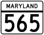 Maryland Route 565 marker