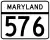 Maryland Route 576 marker