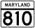 Maryland Route 810 marker