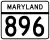 Maryland Route 896 marker