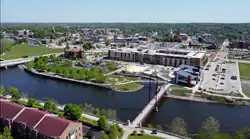 Mishawaka downtown, south of the St. Joe River