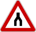 End of dual carriageway