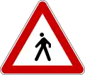 Pedestrians ahead