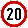 Maximum speed 20 km