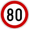 Maximum speed 80 km