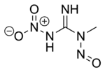 Structural formula of methylnitronitrosoguanidine