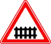 Level crossing with barrier or gate