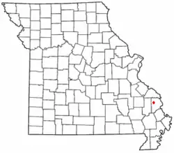 Location of Millersville in Missouri