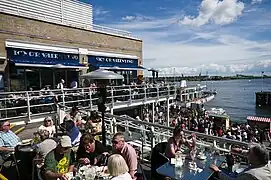 Diners at Mermaid Quay