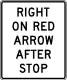 Right on red arrow after stop