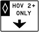 HOV lane operation (overhead)