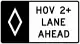 HOV lane ahead (overhead)