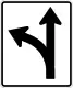 Optional movement lane control, straight through and left turn