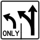 Advance intersection lane control (two lanes)