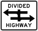 Divided highway crossing