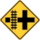 Crossroads with parallel tracks (left)