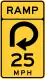 Ramp speed advisory (270 degree loop curve)