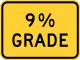 X% grade ahead