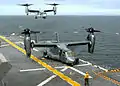 MV-22Bs of VMX-22 landing on USS Wasp, November 2005