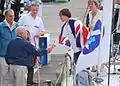 Michael Perham greeted by Tony Bullimore