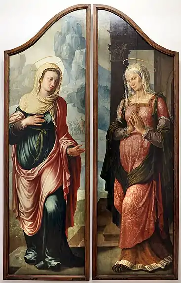 The reverse panels (Rotterdam): The Visitation